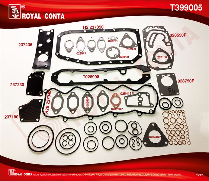 FIAT MOTOR TAKIM CONTASI (94,40MM) KECESIZ S,K,C HARIC DUCATO BOXER JUMPER IVECO DAILY 2,8 DUZ (98 02)