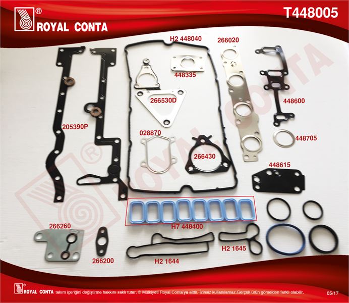 FORD MOTOR TAKIM CONTA TRANSIT 2,4 V184 (SKC’SIZ – KECESIZ – SUPAP LASTIKSIZ)