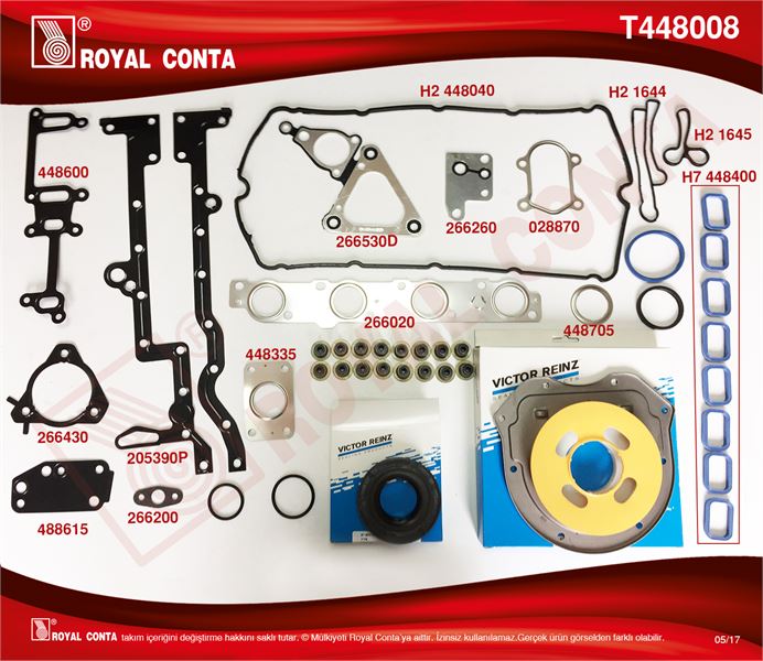FORD MOTOR TAKIM CONTA (ALT / UST FULL) REINZ KECELI S,K,C HARIC TRANSIT V184 2,4TDCI 01>06 V347 2,4TDCI