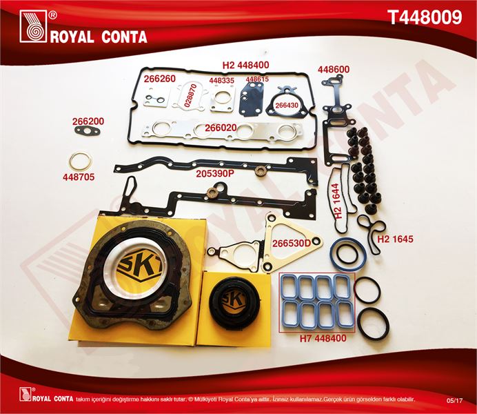 FORD MOTOR TAKIM CONTA (ALT / UST FULL) SKT KECELI S,K,C HARIC TRANSIT V184 2,4TDCI 01>06 V347 2,4TDCI 06