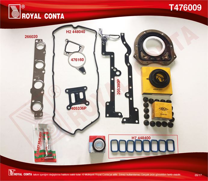 FORD MOTOR TAKIM CONTASI (SKT KECELI+SUBAP LASTIKLI) S,K,C HARIC MONDEO III V184 2,0TDCI 16V 00>07 TRANSI