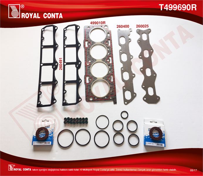 FIAT UST TAKIM CONTASI (V.REINZ KECE SUBAP LASTIKLI TK) DOBLO MAREA PALIO 1.6 16V 2001 182.B6.000