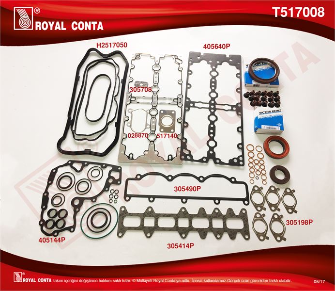 FIAT MOTOR TAKIM CONTA (ALT / UST FULL) REINZ KECELI SUBAP LASTIKLI S,K,C HARIC DUCATO 01> IVECO DAILY 01