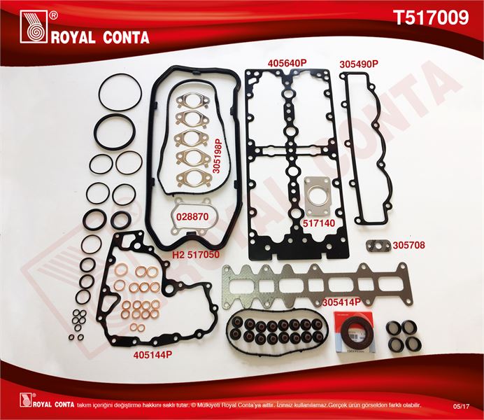 FIAT MOTOR TAKIM CONTA (ALT / UST FULL) SKT KECELI SUBAP LASTIKLI S,K,C HARIC DUCATO 01> IVECO DAILY 01>