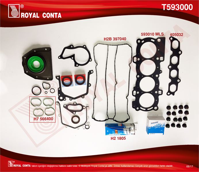 FORD MOTOR TAKIM CONTA (REINZ KECELI+SUBAP LASTIKLI) S,K,C DAHIL FOCUS II 03>07 FOCUS II C MAX 04>07 1,6