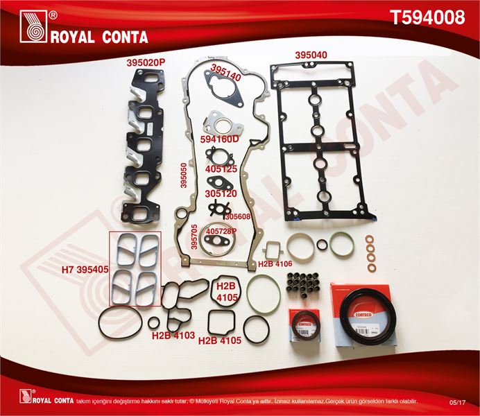 FIAT MOTOR TAKIM CONTASI REINZ&CORTECO KECELI REINZ SUBAP,LASTIKLI (SKCSIZ) DOBLO III PUNTO FIAT 500 09