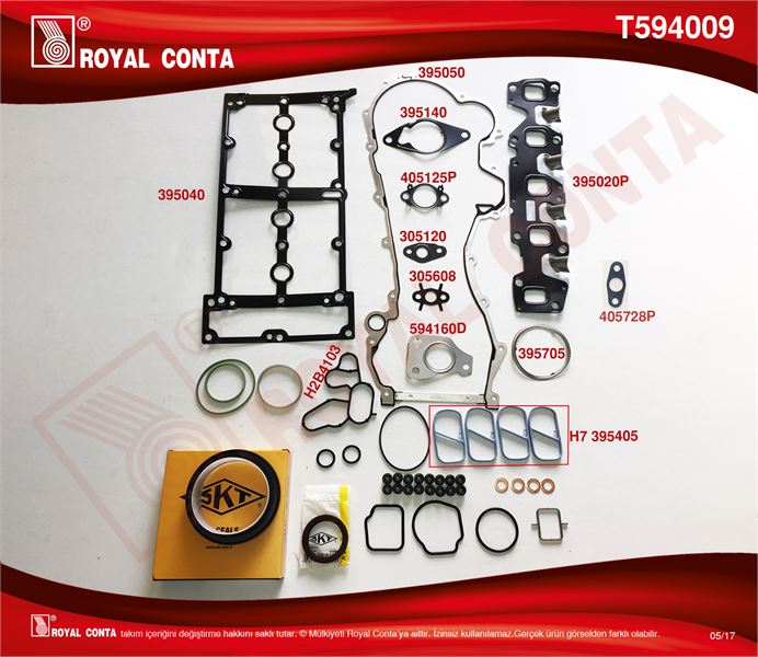 FIAT MOTOR TAKIM CONTASI SKT KECELI&REINZ SUBAP,LASTIKLI , (SKCSIZ) DOBLO III PUNTO FIAT 500 09> (MOTOR:1