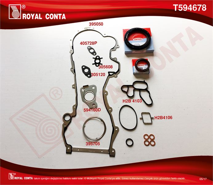 FIAT ALT TAKIM CONTASI CORTECO KECELI  DOBLO III PUNTO FIAT 500 09> (MOTOR:199,A1 199,A9 199,B1 223,A9 19