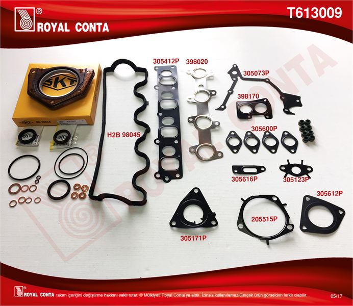 FIAT MOTOR TAKIM CONTASI SKT KECELI SUBAP LASTIKLI DOBLO PUNTO STRADA 1,9JTD (182,B9,000 188,A2,000 MOTOR