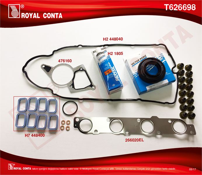 FIAT UST TAKIM CONTA S.K.C HARIC (REINZ KECELI SUBAP LASTIKLI) BOXER III JUMPER III 06> 22DT PUMA (2.2HDI