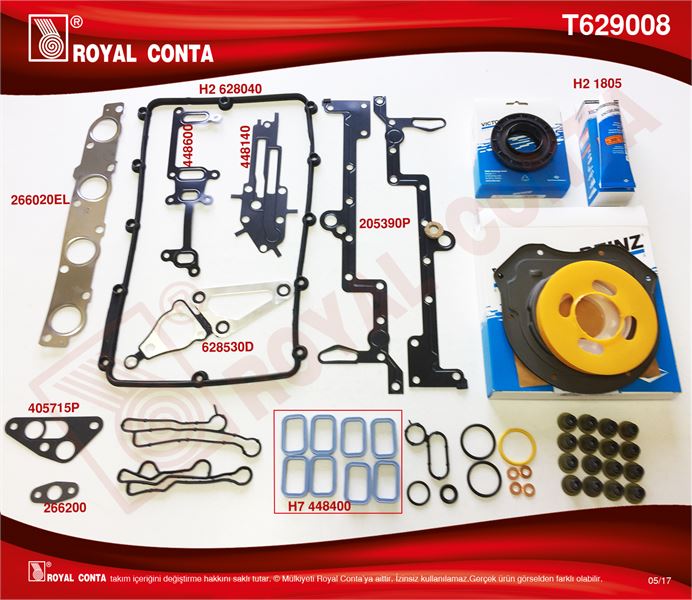 FORD MOTOR TAKIM CONTA (VICTOR REINZ KECELI+S,K,C HARIC) TRANSIT V347 11>14 V363 14 /> RANGER 12 /> 2,2TD