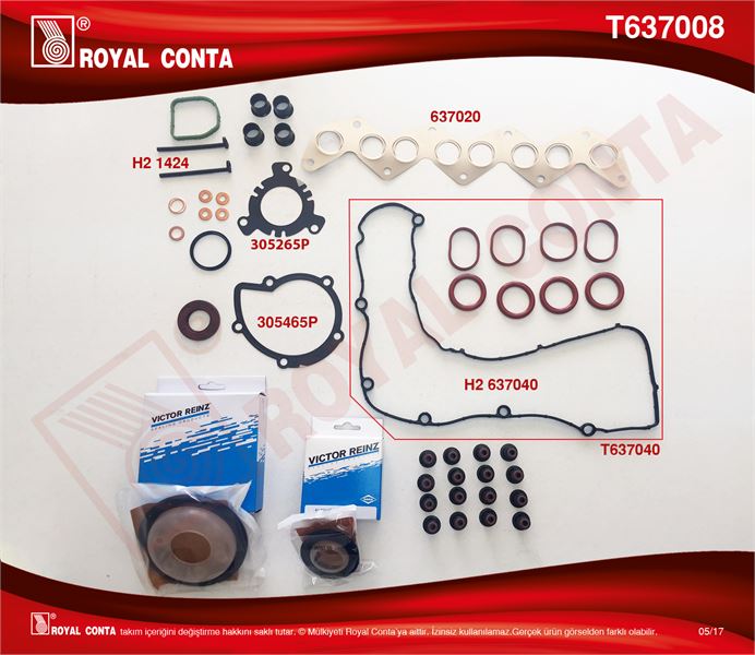 FORD MOTOR TAKIM CONTASI REINZ KECELI S.LASTIKLI SKCSIZ (FORD: MONDEO IV 2.0 TDCI 07 14)
