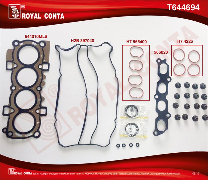 FORD MOTOR TAKIM CONTA (SKT KECELI+SUBAP LASTIKLI UST) S,K,C HARIC FORD  FIESTA VI   1.4 16v. 97 HP 10.08