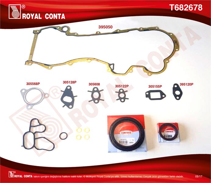 FIAT MOTOR TAKIM CONTA ALT CORTECO KECELI DOBLO PALIO ALBEA PUNTO LINEA FIORINO 1.3 MJT 16V 1.3JTD 16V A