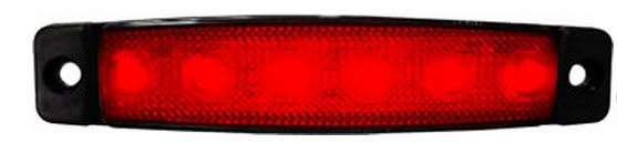 UNIVERSAL TRUCK BASAMAK AYDINLATMA LAMBASI 12V 6 LEDLI KIRMIZI INCE DIZAYN ( PARMAK LAMBA )
