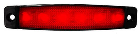 UNIVERSAL TRUCK POZISYON LAMBASI 24V 6 LEDLI KIRMIZI ( PARMAK LAMBA )