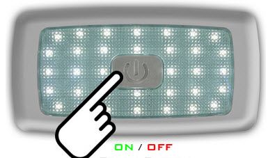 UNIVERSAL TRUCK TAVAN LAMBASI BEYAZ DOKUNMATIK 24V 34 LEDLI