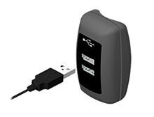 UNIVERSAL TRUCK USB SARJ UNITESI BORU TIP MAVI LED GRI GOVDE 12/24V 4,2A