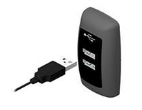 UNIVERSAL TRUCK USB SARJ UNITESI DUZ TIP MAVI LED GRI GOVDE 12/24V 4,2A