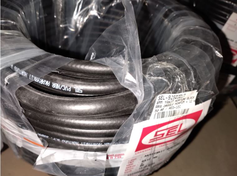 6MM YAKIT HORTUMU BLACK ARA ÖRGÜLÜ HORTUM6×12 mm FUEL HOSE PVC /NBR 20 BAR