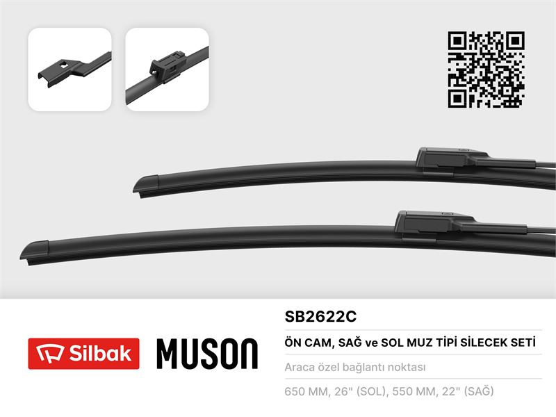 FIAT SILECEK SUPURGESI 650 / 550mm (MUZ TIP) BOXER 07 / 06> DUCATO 07 / 06>