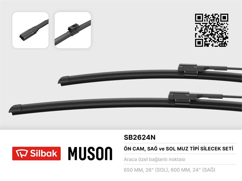 MERCEDES SILECEK SUPURGESI MUZ TIP ON TK. (650mm / 600mm) SPRINTER 06> CRAFTER 06>