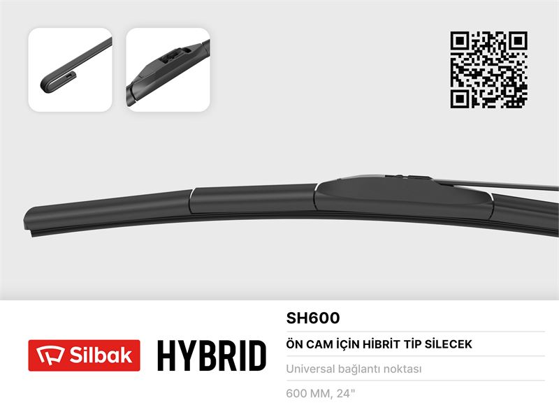 UNIVERSAL SILECEK SUPURGESI HIBRIT TIPI 600mm UNIVERSAL