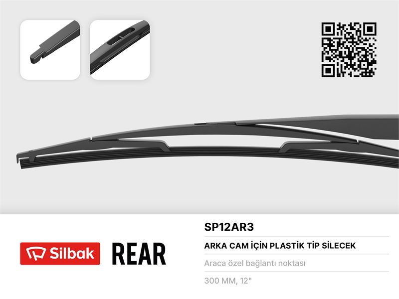PSA SILECEK SUPURGESI ARKA PLASTIK TIP 300mm C1 NITRO P107 TWINGO AYGO YARIS P1