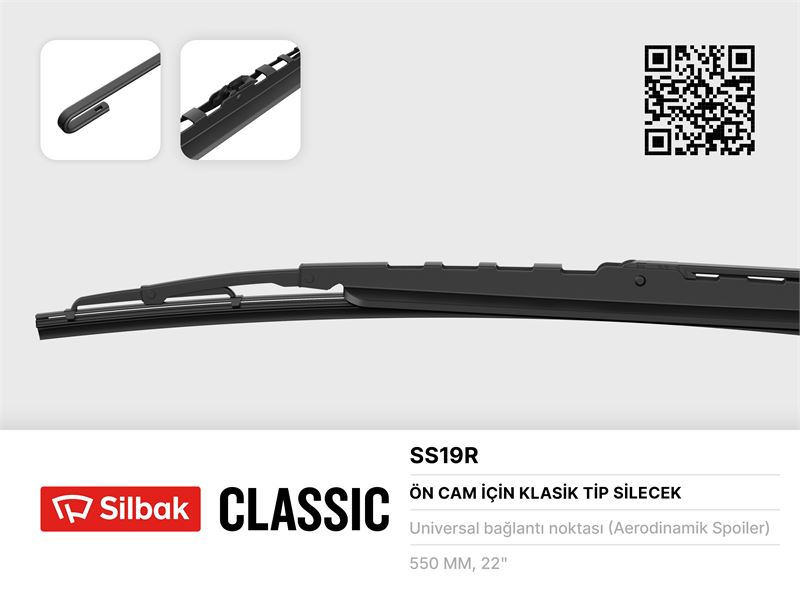 BMW SILECEK SUPURGESI 550mm RUZGARLIKLI UNIVERSAL