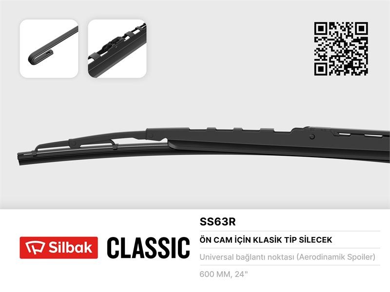 BMW SILECEK SUPURGESI 600mm RUZGARLIKLI UNIVERSAL