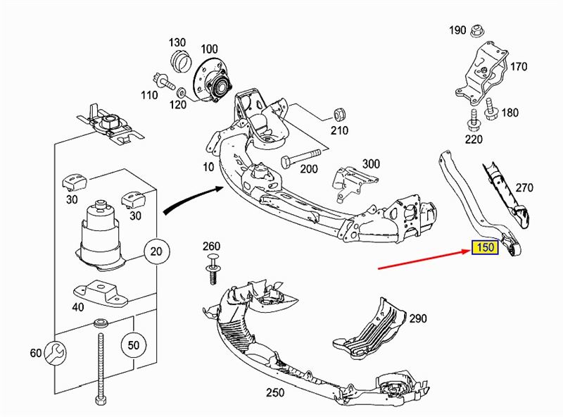 MERCEDES DENGE KOL BURCU ARKA (ITICI KOL) W169 04>12 W245 05>11
