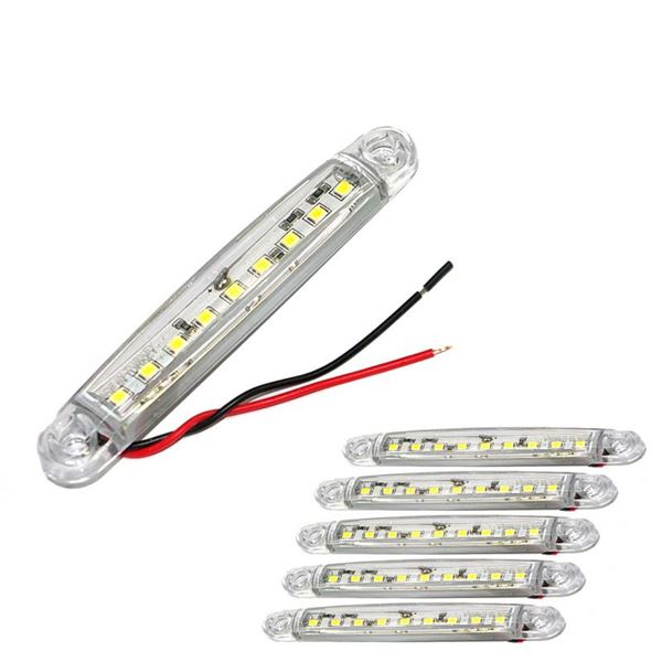 UNIVERSAL TRUCK SEFFAF YM PARMAK LAMBA 24V 9 LEDLI (BEYAZ) 10CM (5LI PAKET)