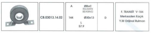 FORD SAFT ASKISI KOMPLE M,KACIK FAG RULMAN TRANSIT TURBO  92>00 TRANSIT V184 01>06