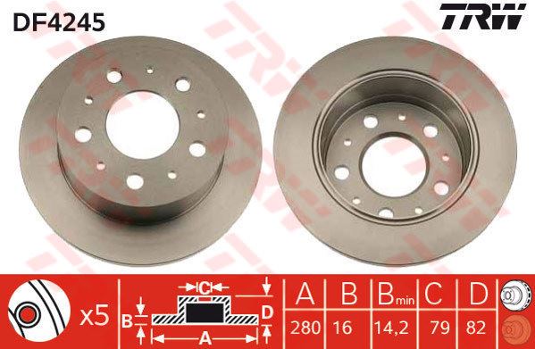 FIAT ARKA FREN DISK AYNASI BOXER JUMPER DUCATO (TUM MODELLER) 18Q (16 JANT) 2,0 HDI 2,2 HDI 2,8HDI 2,8HDI