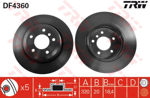 BMW ARKA FREN DISKI BMW E60 E61 320MM