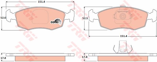 FIAT ON FREN BALATASI DOBLO 00> PALIO WEEKEND 1,2,1,6 16V,1,9D 02 / 01>