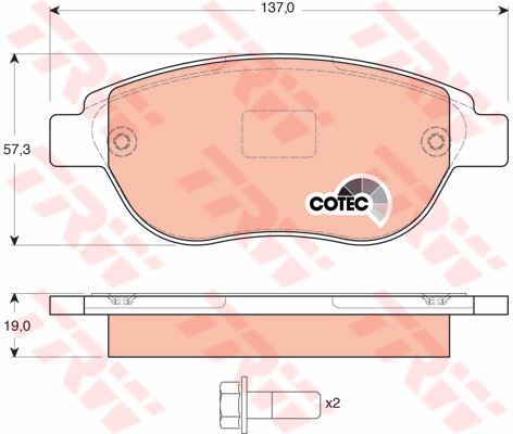 FIAT ON FREN BALATASI CITROEN C3 II C4 XSARA BERLINGO 00> PEUGEOT 1007 207 307 206 00> FIAT DOBLO 06> GEE
