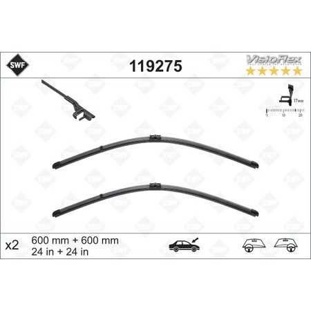 MERCEDES SILECEK SUPURGESI SWF ON TK. (600mm / 600mm) C-CLASS W204 08>14 S204 08>14