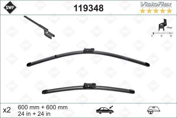 MERCEDES SILECEK SUPURGESI SWF ON TK. (600mm / 600mm) W204 07>14 S204 07>14 C218 11>17×218 12>17 W212 11>16 C