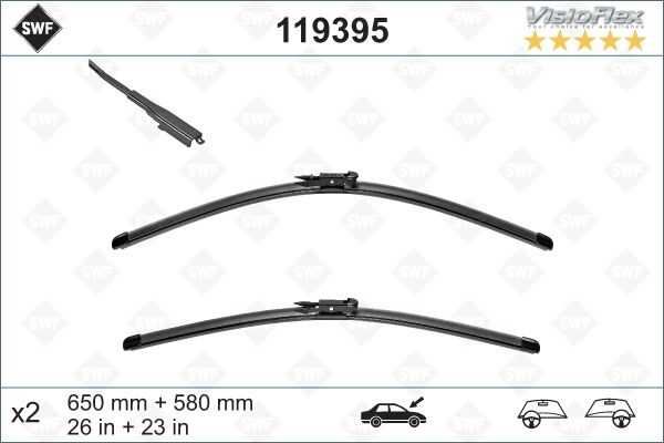MERCEDES SILECEK SUPURGESI SWF ON TK. (650mm / 600mm) A-CLASS W169 04>12 VANEO 414 02>05