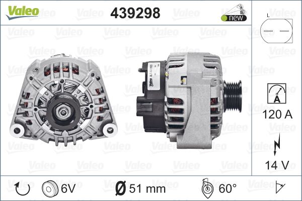 MERCEDES ALTERNATOR (14V 120A) W203 00>07 CL203 02>08 S203 01>07 C209 02>09 W163 03>05 R170 00>04