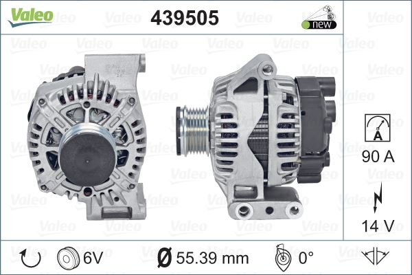 FIAT ALTERNATOR 12V 90A DOBLO FIORINO GRANDE PUNTO IDEA LINEA PANDA PUNTO 1,3D 05>