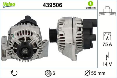 FIAT ALTERNATOR 12V 75A LINEA PUNTO 1,3D ASTRA H MERIVA CORSA 1,3 CDTI