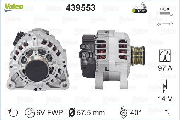 FIAT ALTERNATOR 12V 97A JUMPER 2,0HDI 02> DUCATO 1,9TD / 2,0JTD 02>
