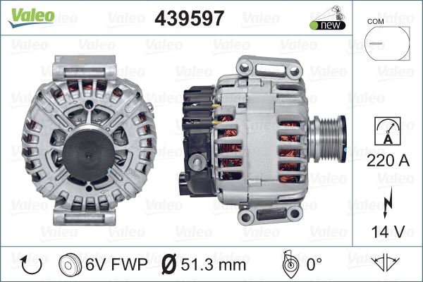 MERCEDES ALTERNATOR (14V 220A) MERCEDES SPRINTER 906 06>