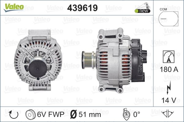 MERCEDES ALTERNATOR (14V 180A) VITO W639 03> VIANO W639 03> SPRINTER 06>16