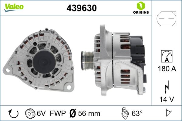 FIAT ALTERNATOR 12V 180A BOXER BOXER III JUMPER III 3,0HDI DUCATO DAILY 3,0JTD (FG18S022)