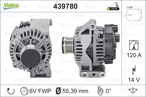 FIAT ALTERNATOR 14V 120A FIAT EGEA DOBLO 1.3 DIZEL 13> FIORINO 1.3 MJET 07>