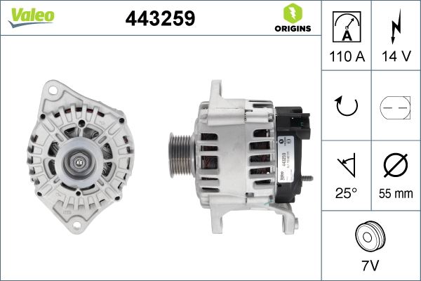 FIAT ALTERNATOR 14V 110 A DUCATO III DAILY III / IIV / V KARSAN J10 2.3JTD 06>