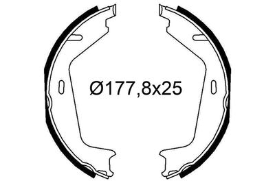 VOLVO ARKA EL FREN PABUC BALATA VOLVO S60 (01 4,10) S80 98>06>V70 97>00>07>XC70 02> XC90 02> (178×25)